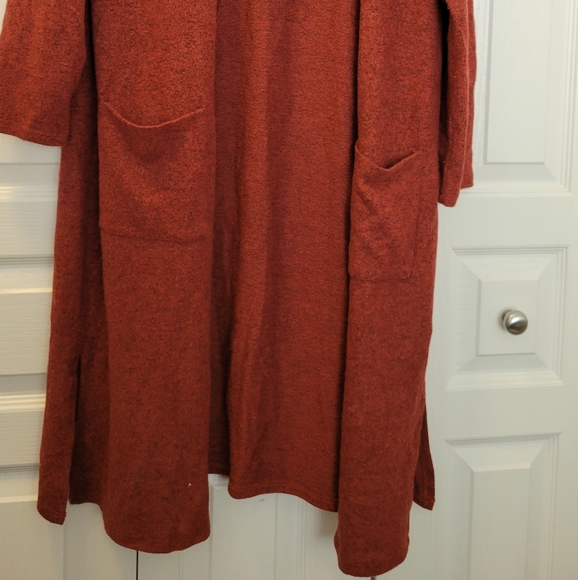 Torrid brick red long cardigan, Size 2 - Picture 2 of 10